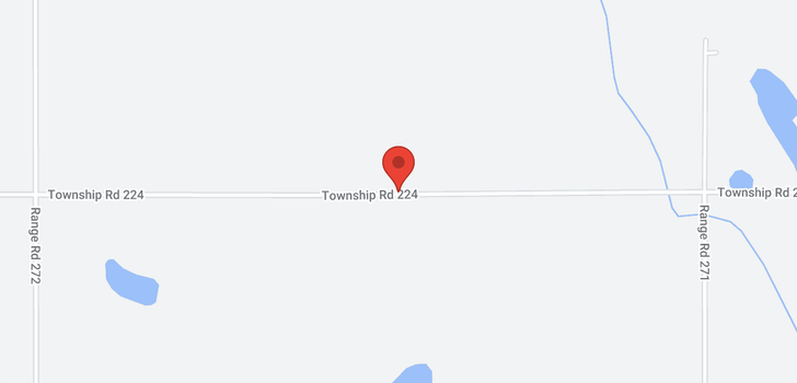 map of Township Road 224 Rural Rockyview County